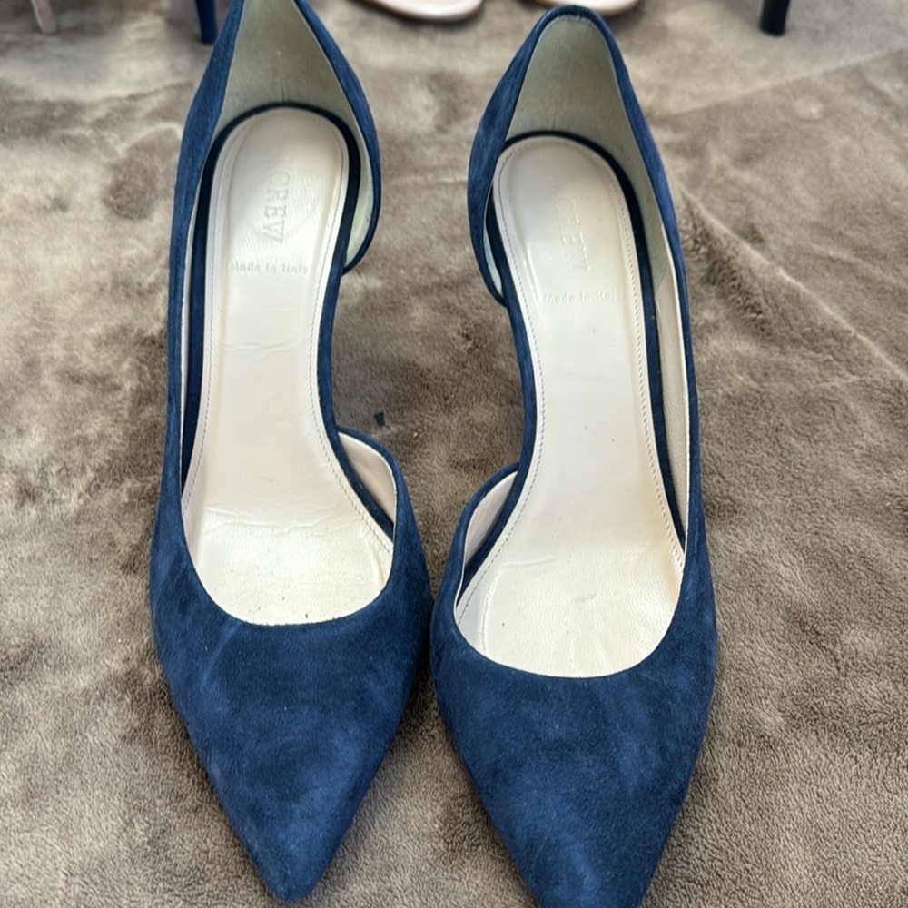 J. Crew Blue Suede Heels